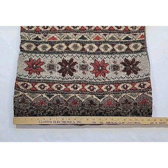 Express Tricot Chunky Knit Sweater Size Med Fair Isle Wool Angora Acrylic Silk - Picture 13 of 15